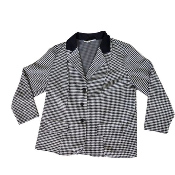 Vintage JCPenney Houndstooth Blazer Jacket - Picture 4 of 11